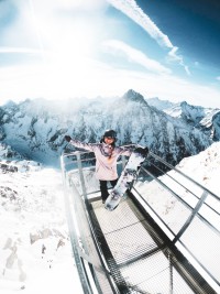 Snowboardster in Les Deux Alpes